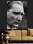 Siyah Beyaz Mustafa Kemal Atatürk Dekoratif Kanvas - Mdf Ahşap Tablo 1