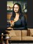 Pizza Yiyen Mona Lisa Dekoratif Kanvas - Mdf Ahşap Tablo 4