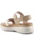 Holı 5fx Bej Kadın Comfort Sandalet 3
