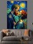 Van Gogh Tarzında Öpücük Dekoratif Kanvas - Mdf Ahşap Tablo 1