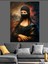 Kar Maskeli Mona Lisa Dekoratif Kanvas - Mdf Ahşap Tablo 1