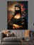 Kar Maskeli Mona Lisa Dekoratif Kanvas - Mdf Ahşap Tablo 2