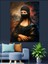 Kar Maskeli Mona Lisa Dekoratif Kanvas - Mdf Ahşap Tablo 3