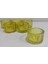 6'lı Sarı Mini Kase Lokumluk Reçellik Tealightlık Mumluk Cam 5,5x3,5 cm Hediyelik Sevimli Şık 1