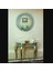 Büyük Yuvarlak Kendinden Desenli Şık Modern Sade Zarif Dekoratif Ayna 90 cm Çap, 4 cm Derinlik 1 Adet 3