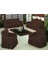 Bürümcük Koltuk Takımı Örtüsü 3+3+1+1_koyu Kahve 1