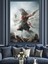 Mızraklı Savaşçı Dekoratif Kanvas - Mdf Ahşap Tablo 3