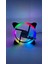 1 Adet 12 cm 3 Renk Hareketli Yanan Rgb Kasa Mining Fanı Işıklı Rainbow Kasa Soğutucu Fan 12CM 0.3A 1