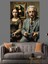 Albert Einstein ve Mona Lisa Fun Art Dekoratif Kanvas - Mdf Ahşap Tablo 1