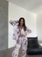 Ipek Saten Pijama Pembe Çiçek Desenli M 5