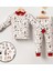 Kız Çocuk Pijama Takım Kedi Desenli Pamuklu Yumuşak Kumaş 1