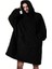 Metrashop Wellsoft Kapşonlu Giyilebilir Tv Battaniyesi Unisex Over Size - Siyah 1