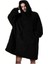 Metrashop Wellsoft Kapşonlu Giyilebilir Tv Battaniyesi Unisex Over Size - Siyah 2