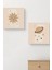 Metrashop Yıldız ve Gezegen | Minimal Tasarımlı 2'li Kanvas Tablo 25 x 25 cm Ölçüsündedir. 1