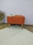 Turuncu Oval Puf , Gürgen Ahşap Ayak Taytüyü Kumaş Oval Puf Bench Sandalye 1