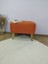 Turuncu Oval Puf , Gürgen Ahşap Ayak Taytüyü Kumaş Oval Puf Bench Sandalye 3