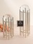 Ikili Gümüş Içi Dolu Köpüklü Kristal Metal Stand Paslanmaz Kaplama Dekoratif Obje Hediyelik 4
