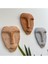 El Yapımı Taş Heykel Soyut Yüz Maske 3'li Set, Modern Beton,eskitme Taş Görünümlü Duvar Dekor 3