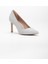 Kadın Ince Topuklu Stiletto Gümüş Parlak Malzeme Aynalı Jurdan 4