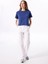 Bisiklet Yaka Baskılı Lacivert Kadın T-Shirt J5SL-TST7886 2