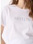 Bisiklet Yaka Baskılı Beyaz Kadın T-Shirt M5SL-TST1833 3
