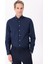 Slim Fit Gömlek Yaka Lacivert Erkek Gömlek HM3010028 1