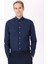 Slim Fit Gömlek Yaka Lacivert Erkek Gömlek HM3010028 3