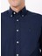 Slim Fit Gömlek Yaka Lacivert Erkek Gömlek HM3010028 4