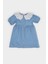 Kız Bebek Geniş Dantel Yakalı Kısa Kollu Yazlık Jean Elbise E7594A525SM 1