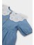 Kız Bebek Geniş Dantel Yakalı Kısa Kollu Yazlık Jean Elbise E7594A525SM 2