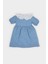 Kız Bebek Geniş Dantel Yakalı Kısa Kollu Yazlık Jean Elbise E7594A525SM 4