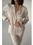 Ipek Saten Pijama Çizgili Xl - Ekru 2