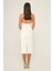 Halter Yaka Boncuklu Krep Midi Abiye Elbise Alfa Beta B7028 3