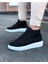 Siyah Bağcıklı Sneakers Yarım Bilek Bot 1
