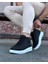Siyah Bağcıklı Sneakers Yarım Bilek Bot 2