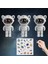 Stickerlı ,kumandalı Astronot Model Gece Lambası ( Lisinya ) 2