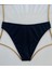 Siyah Dar Kalıp Ön V Kesim Çizgi Şerit Kalın Kenarlı Astarlı Bikini Altı 3