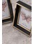 Milano Camlı Dekoratif Resim Çerçevesi Siyah-Gold Ayarlanabilir Ayaklı-Duvara Asılabilir 13X18 cm 2
