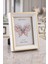 Milano Camlı Dekoratif Resim Çerçevesi Beyaz-Gold Ayarlanabilir Ayaklı-Duvara Asılabilir 13X18 cm 1