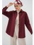 103901 Oversize Basic Tesettür Gömlek - Mürdüm 3