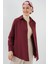 103901 Oversize Basic Tesettür Gömlek - Mürdüm 4
