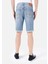 Regular Fit Orta Bel Erkek İndigo Jean Şort 2
