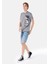 Regular Fit Orta Bel Erkek İndigo Jean Şort 3