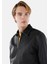 Slim Fit Erkek Siyah Mont Pu 4