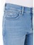 Slim Fit Düşük Bel Erkek İndigo Jean Şort 5