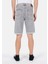 Regular Fit Orta Bel Erkek Gri Jean Şort 2