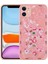 Apple iPhone 11 Kılıf Desenli Sert Silikon Mumila Kapak-Pink Mouse 1