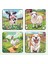 Eğitici & Öğretici Çiftlik Hayvanları 4 Parça 4 Adet Ahşap Puzzle Yapboz Seti 1