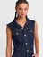 71804 Kolsuz Uzun Denim Tulum-Lacivert 4