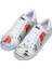 Kadın Vegan Deri Beyaz Sneakers - Hartley's Flower Tasarım 1